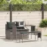 Set mobilier de grădină cu perne, 3 piese,gri deschis,poliratan GartenMobel Dekor