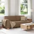 Sofa cu 3 locuri Crem 220 cm țesătură GartenMobel Dekor