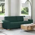 Sofa cu 3 locuri Verde închis 220 cm țesătură GartenMobel Dekor