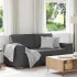 Canapea pentru două persoane Crem 180 cm Piele artificială GartenMobel Dekor