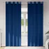 Perdele Opaque cu Inel 2 pcs Albastru închis 140 x 140 cm GartenMobel Dekor