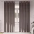 Perdele Opaque cu Inel 2 pcs Maro deschis 260 x 140 cm GartenMobel Dekor