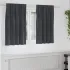 Perdele opace 2 pcs Gri închis 140 x 140 cm Catifea GartenMobel Dekor