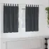 Perdele opace 2 pcs Gri deschis 140 x 140 cm Catifea GartenMobel Dekor