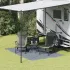 Covor pentru cort camping 300x200 cm, albastru-gri, polietilenă