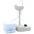 Set de Toaletă pentru Camping 2 pcs Albastru și Alb GartenMobel Dekor