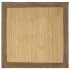 Covor din iută handmade 240x240 cm, natural cu margine gri, pentru living