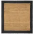 Covor din iută handmade 300x300 cm pentru living, natur cu bordură gri