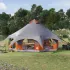 Cort de Familie Gri și Portocalie 10 persoane GartenMobel Dekor