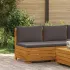 Canapea de Grădină Din Mijloc Lemn Solid de Acacia Maro GartenMobel Dekor