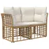 Loveseat pentru exterior 2 pcs Negru și Gri închis poliratan GartenMobel Dekor