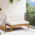 Unitate canapea de mijloc Alb Natural și Crem 120 x 80 x 82 cm GartenMobel Dekor