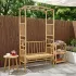Arc de Grădină cu Bancă natural 115 x 50 x 205 cm Bambus GartenMobel Dekor