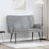 Canapea cu 2 locuri Gri deschis 115 x 61 x 87 cm țesătură GartenMobel Dekor