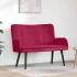 Canapea cu două locuri bordo 115 x 61 x 87 cm Catifea GartenMobel Dekor