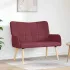 Canapea cu două locuri Verde închis 115 x 61 x 87 cm țesătură GartenMobel Dekor