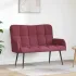 Canapea cu două locuri Verde închis 115 x 61 x 87 cm țesătură GartenMobel Dekor