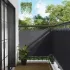 Ecran de balcon Negru 120 x 200 cm Oxford alu acoperit cu PU GartenMobel Dekor