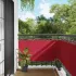 Ecran de balcon albastru 75 x 200 cm Oxford alu acoperit cu PU GartenMobel Dekor