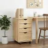 Cabinet mobil cu roata Maro 34 x 39 x 56 cm Lemn masiv de pin GartenMobel Dekor
