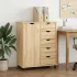 Cabinet mobil cu roata Maro 63,5 x 39 x 79 cm Lemn de pin masiv GartenMobel Dekor