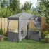 Cort pentru Petreceri Gri deschis 200 x 200 x 240 cm PE și oțel GartenMobel Dekor