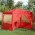 Cort pentru Petreceri Roșu 250 x 250 x 240 cm PE și oțel GartenMobel Dekor