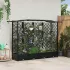 Pat Ridicat cu Trellis și Acoperiș Negru 203,5 x 40 x 125 cm PP GartenMobel Dekor