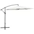 Umbrelă de soare de grădină în consolă, alb nisipiu, 3 m GartenMobel Dekor