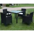 Set mobilier de exterior, 5 piese, alb crem, poliratan GartenMobel Dekor