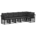 Set de canapele pentru grădină 6 pcs Negru poliratan GartenMobel Dekor