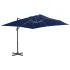 Umbrelă în consolă cu stâlp din aluminiu, albastru azur, 3x3 m GartenMobel Dekor