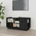 Comodă TV, negru, 80x35x40,5 cm, lemn masiv de pin GartenMobel Dekor