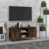 Comodă TV, picioare din metal, stejar afumat, 103,5x35x50 cm GartenMobel Dekor