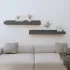 Rafturi de perete, 2 buc., gri, 80x12x9 cm, lemn masiv de pin GartenMobel Dekor