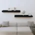 Rafturi de perete, 2 buc., gri, 80x12x9 cm, lemn masiv de pin GartenMobel Dekor