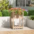 Jardinieră cu raft, gri, 82,5x82,5x81 cm, lemn masiv de pin GartenMobel Dekor