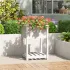 Jardinieră cu raft, gri, 82,5x82,5x81 cm, lemn masiv de pin GartenMobel Dekor