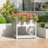 Jardinieră cu raft, gri, 82,5x82,5x81 cm, lemn masiv de pin GartenMobel Dekor