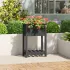 Jardinieră cu raft, gri, 82,5x82,5x81 cm, lemn masiv de pin GartenMobel Dekor