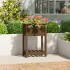 Jardinieră cu raft, alb, 54x34,5x81 cm, lemn masiv de pin GartenMobel Dekor