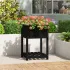 Jardinieră cu raft, gri, 82,5x82,5x81 cm, lemn masiv de pin GartenMobel Dekor