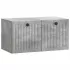 Dulap TV suspendat de perete, negru, 59,5 x 31 x 30 cm, 2 uși