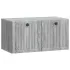 Dulap TV suspendat de perete, negru, 59,5 x 31 x 30 cm, 2 uși