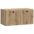 Dulap TV suspendat de perete, negru, 59,5 x 31 x 30 cm, 2 uși