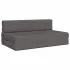 Canapea Pliantă cu Pat Negru 203 x 152 x 15 cm țesătură GartenMobel Dekor