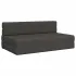 Canapea Pliantă cu Pat Negru 203 x 152 x 15 cm țesătură GartenMobel Dekor