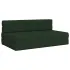 Canapea Pliantă cu Pat Negru 203 x 152 x 15 cm țesătură GartenMobel Dekor