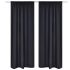 Draperii opace cu rejansă, 2 buc., negru, 135 x 245 cm GartenMobel Dekor