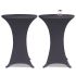 Husă de masă cu picior Ø60 cm, 4 buc., negru, elastic GartenMobel Dekor